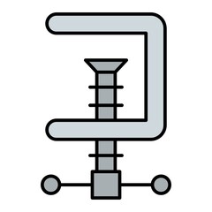 Vector Vise Outline Icon Design