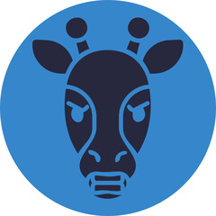 Giraffe Emoji Icons. Vector Illustration.