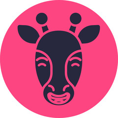 Giraffe Emoji Icons. Vector Illustration.