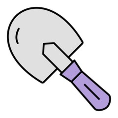 Vector Trowel Outline Icon Design