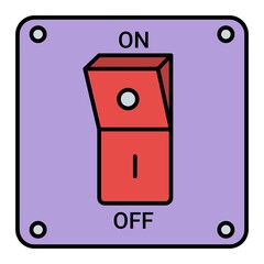 Vector Switch Outline Icon Design