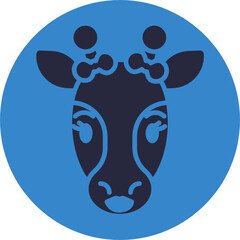 Giraffe Emoji Icons. Vector Illustration.