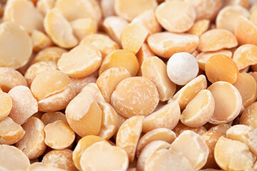 Raw dried uncooked pea beans heap macro