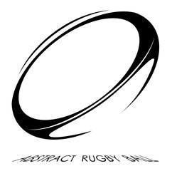 abstract sports ball for playing rugby icon. Team sports. Active lifestyle. Isolated black and white vector