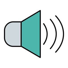 Vector  Volume On Outline Icon Design