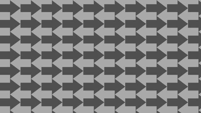 A transforming black and white arrows pattern interchanging their colors