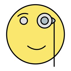 Vector Observing Outline Icon Design