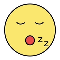 Vector Sleeping Outline Icon Design