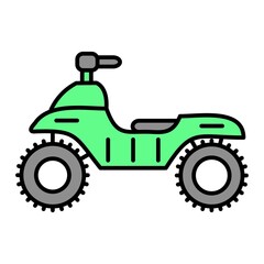 Vector Atv Outline Icon Design