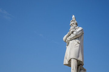 Nicolo Tommaseo statue with seagull, Venice, Italy