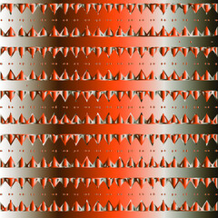 Patterns with black-and-red-and-white gradient. Abstract metallic background. 