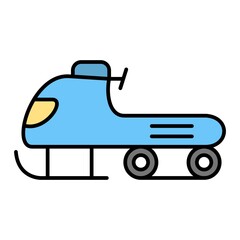 Vector Snowmobile Outline Icon Design