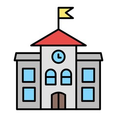  Vector University Outline Icon Design