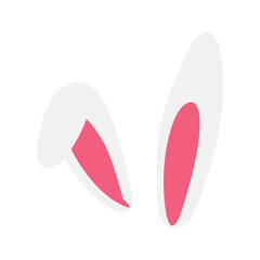 Bunny ears. Icon. Bunny. White background. Vector illustration. EPS 10.