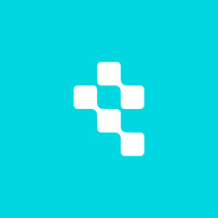 Letter T logo - modern digital and connection design  