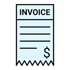 Vector Invoice Outline Icon Design