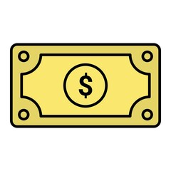 Vector Money Outline Icon Design