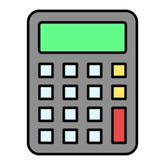 Vector Calculator Outline Icon Design