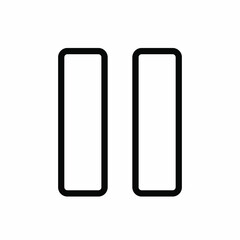 Pause icon vector isolated on white background, Pause symbol Eps10 PNG