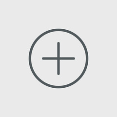 Add button icon isolated on background. Plus symbol modern, simple, vector, icon for website design, mobile app, ui. Vector Illustration