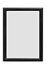 Black wooden picture frame  isolated on a white background