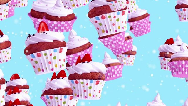 3d Dessert Cake Background Looped Video