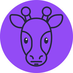 Giraffe Emoji Icon. Vector Illustration