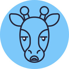 Giraffe Emoji Icon. Vector Illustration