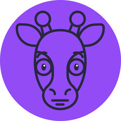 Giraffe Emoji Icon. Vector Illustration