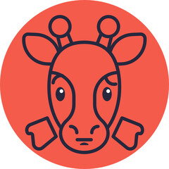 Giraffe Emoji Icon. Vector Illustration