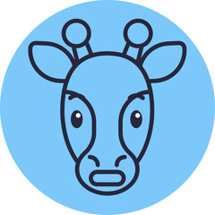 Giraffe Emoji Icon. Vector Illustration