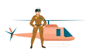 Female Pilot Illustration © Macrovector