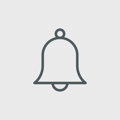 Bell icon isolated on background. Notification symbol modern, simple, vector, icon for website design, mobile app, ui. Vector Illustration