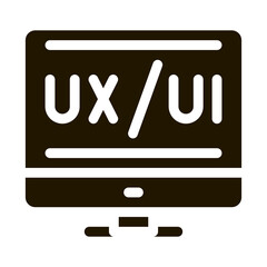 ux ui design glyph icon vector. ux ui design sign. isolated symbol illustration