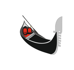 gondola and venice lagoon, venice grand canal symbol historical italian touristic city © DELOYS