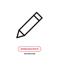 Pencil icon vector. Pen sign