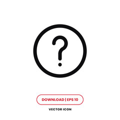 Question icon vector. Question mark sign