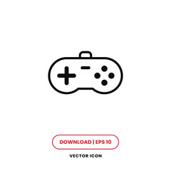 Game controller icon vector. Joystick sign