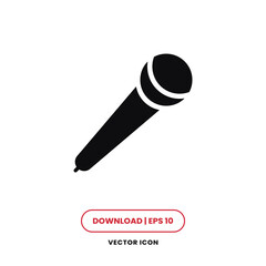 Microphone icon vector. Record microphone sign