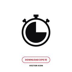 Stopwatch icon vector. Timer sign