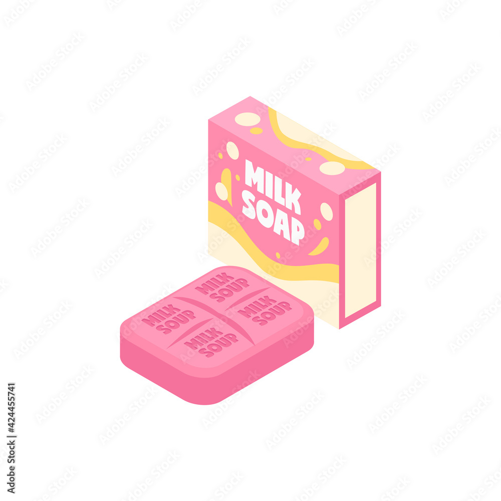 Sticker Soap Isometric Icon