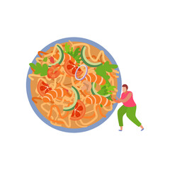 Noodles Flat Illustration