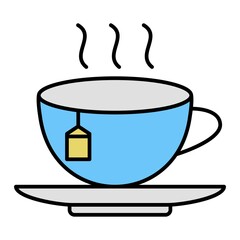 Vector Tea Outline Icon Design