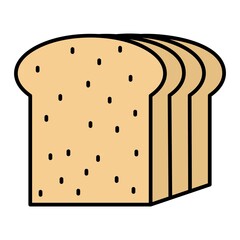 Vector Bread Outline Icon Design