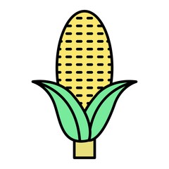 Vector Corn Outline Icon Design
