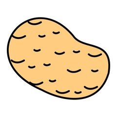 Vector Potatoes Outline Icon Design
