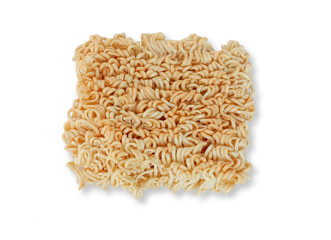 Instant noodles isolated on white background