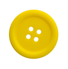 Large plastic clothes button isolated on white background