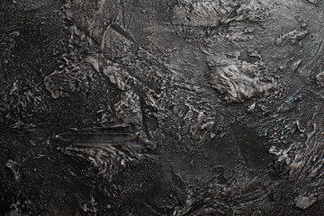 Naklejka premium Dark black and white texture background