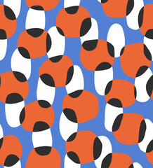 Modern seamless pattern with stains. Abstract texture in flat style for wrapping paper, textile print, wallpaper